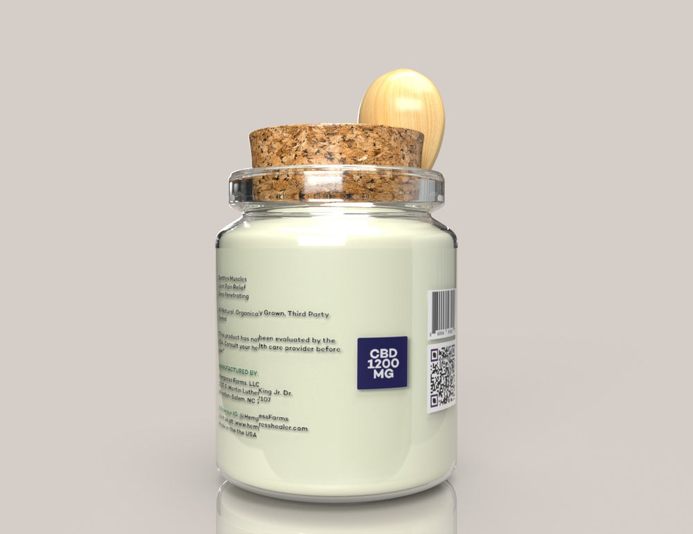 
                  
                    Hemp Infused Lavender Body Butter For Pain | Glass Jar w/Spoon | Hemp Cream | Vegan Organic Ingredients
                  
                