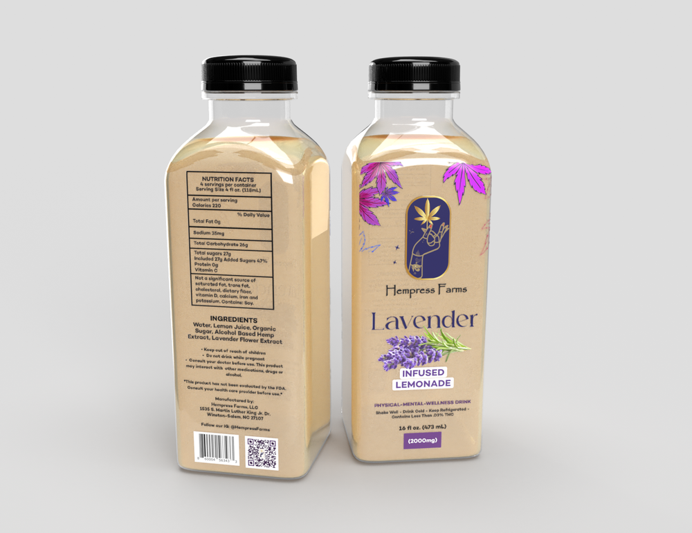 
                  
                    Hemp Infused Lavender Lemonade | All Natural Lemon Juice | Lavender Flower
                  
                