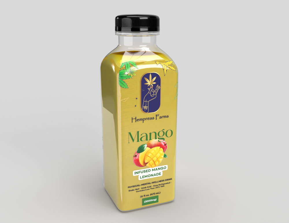
                  
                    Hemp Infused Mango Lemonade | All Natural Lemon Juice | Mango Puree | Organic Cane Sugar | Pain Relief Drink
                  
                
